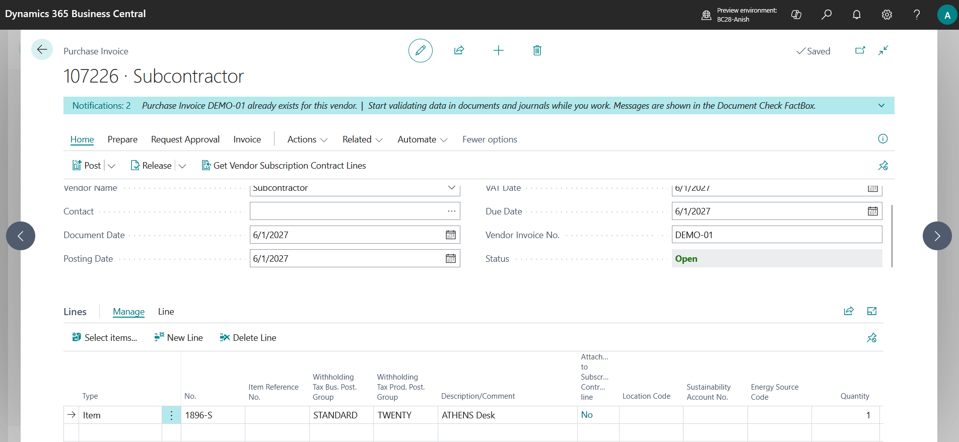 (native method) · issue Images High Quality Grahic Calculate withholding taxes for vendors in Business Central (BC28 ...